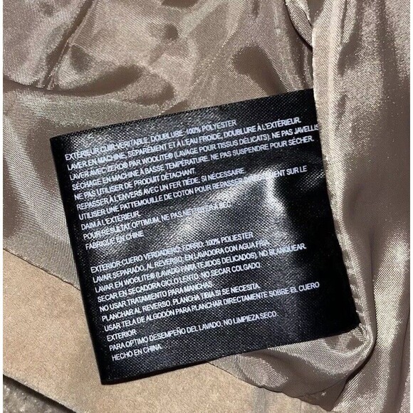 NWT Bernardo P/S Genuine Suede Leather Jacket Womens tan Lined Button Up Western - Picture 15 of 16